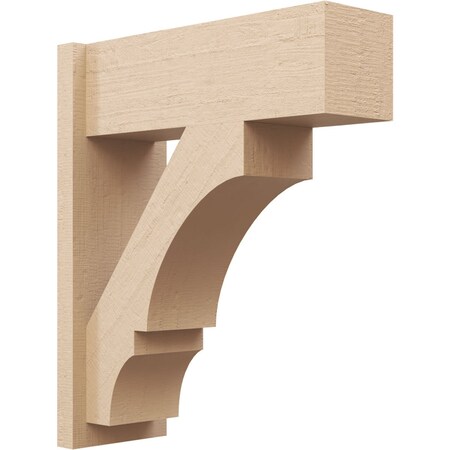 Ekena Millwork 7 1/2-in W x 20-in D x 24-in H Balboa Block Rough Cedar Woodgrain TimberThane Outlooker, Primed Tan OUTUR075X20X24BOA44RCPR